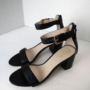 Cole Haan Zerogrand Black Ankle Strap Sandals